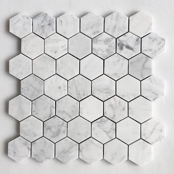 Carrara Hexagon Mosaic Tiles - Mosaic Tiles - Sydney Tile Gallery