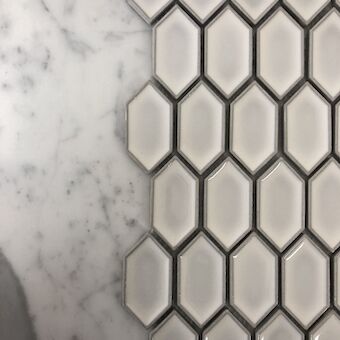 Squeezed Hexagon Mosaic Tiles - Ceramic Tiles - Sydney Tile Gallery